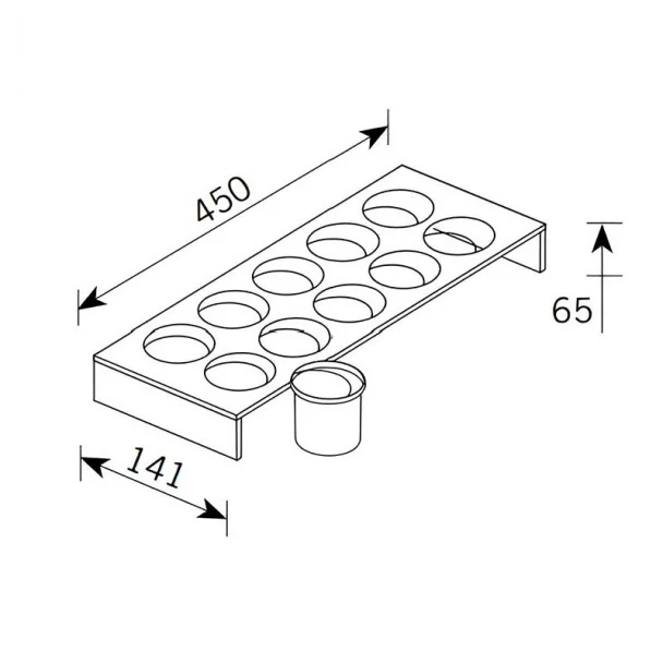 Porta Especiarias para Porta Talheres Cube