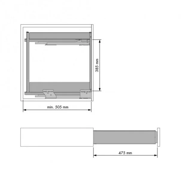 Garrafeiro Extraível Nova Flat Lateral | Menage Confort Cozinha