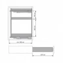 Porta-garrafas Extraível 3 Alturas Nova Flat Lateral | Menage Confort