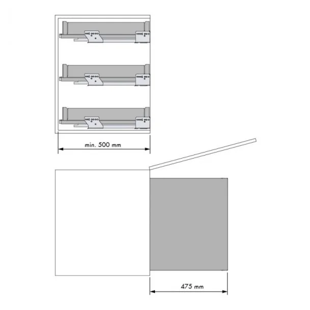 Cesto Multiuso Removível Nova Flat para Cozinha | Menage Confort