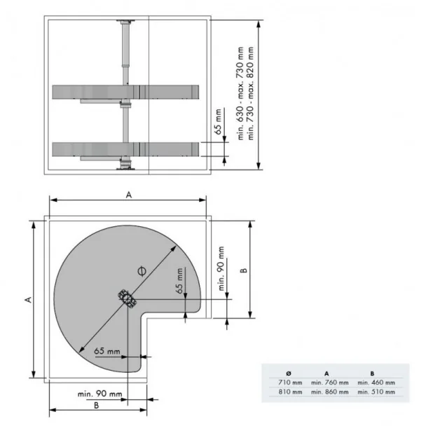 Bandeja Giratória 270º Nova Flat para Cozinha | Menage Confort