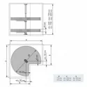 Bandeja Giratória 270º Nova Flat para Cozinha | Menage Confort