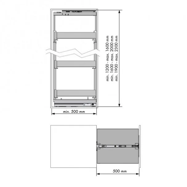 Coluna Extraível Nova Flat para Cozinha | Menage Confort