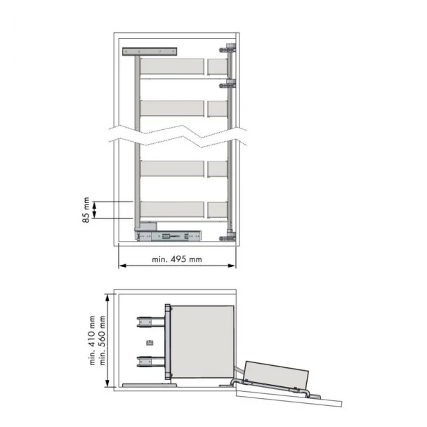 Coluna Despenseiro Nova Flat para Cozinha | Menage Confort