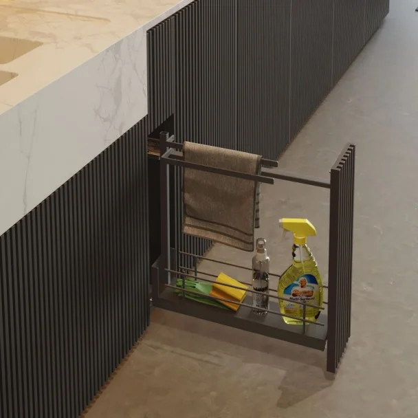 Suporte Panos Removível Antracite Compact | Menage Confort Cozinha