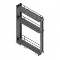 Suporte para Garrafas Extraível 3 Alturas Antracite Compact para Cozinha