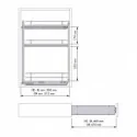Suporte para Garrafas Extraível 3 Alturas Antracite Compact para Cozinha