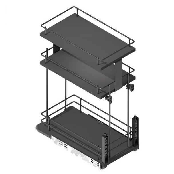 Garrafeiro 3 Alturas Extraível Antracite Compact para Cozinha