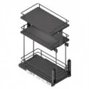 Garrafeiro 3 Alturas Extraível Antracite Compact para Cozinha