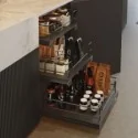 Cesto Removível Multiuso Antracite Compact para Cozinha