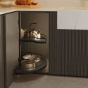 Bandeja Semicircular 180º Antracite Compact | Menage Confort
