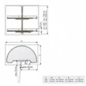 Bandeja Semicircular 180º Antracite Compact | Menage Confort