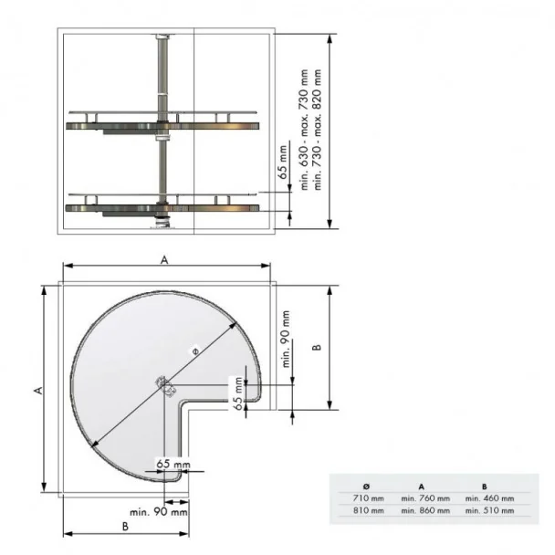 Bandeja Giratória 270º Antracite Compact | Menage Confort