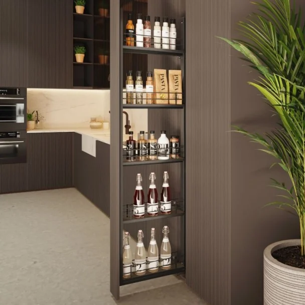 Coluna Extraível Garrafeira Antracite Compact para Cozinha