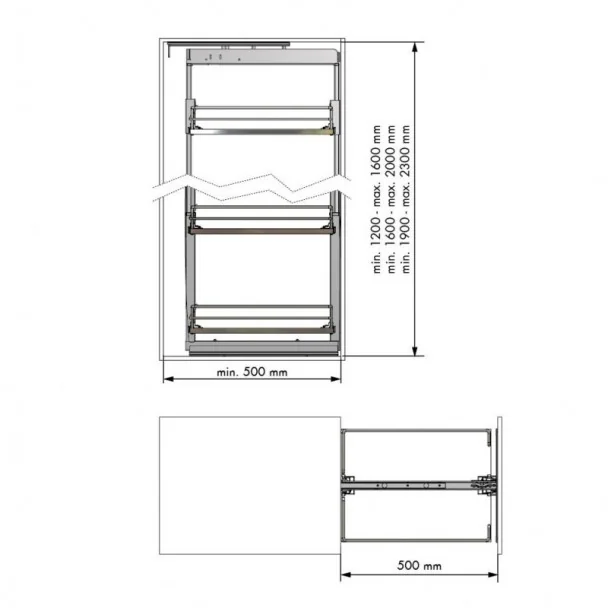 Estrado Coluna Antracite Compact | Menage Confort Cozinha