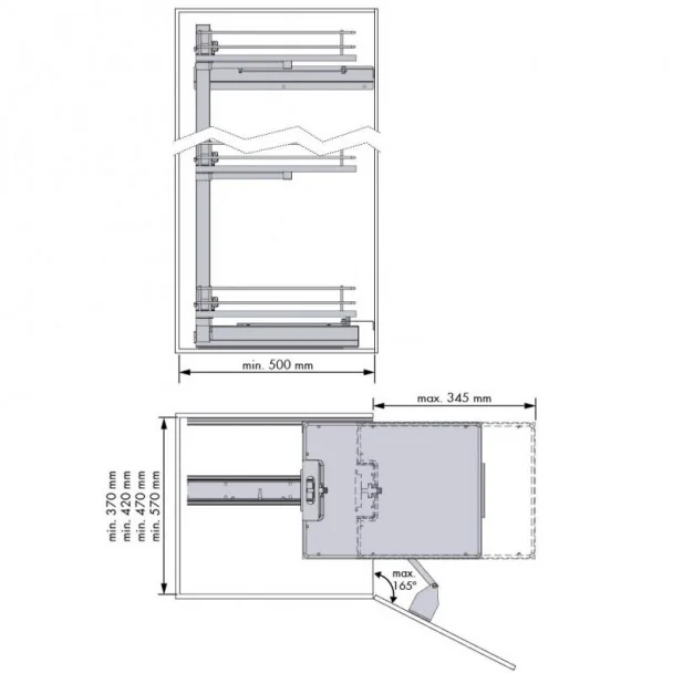 Coluna Despenseiro Antracite Titán Compact Cozinha | Menage Confort
