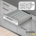 Gaveta Porta-Talheres de Cozinha Europa PVC Cinza