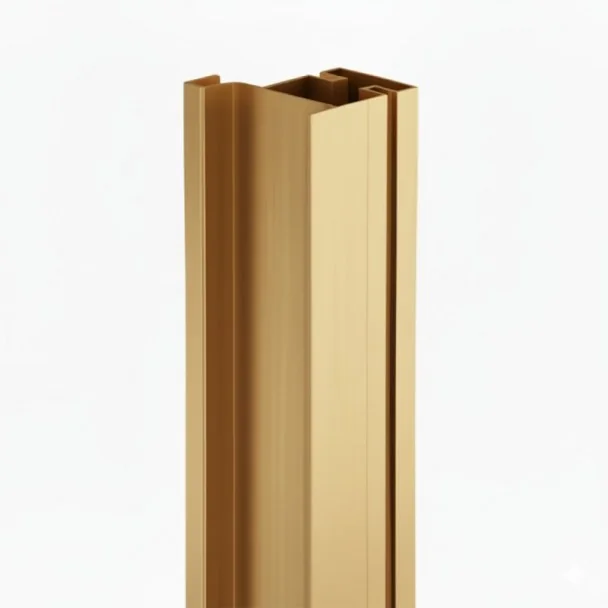 Perfil Gola Vertical Lateral Ouro 8018 para cozinhas