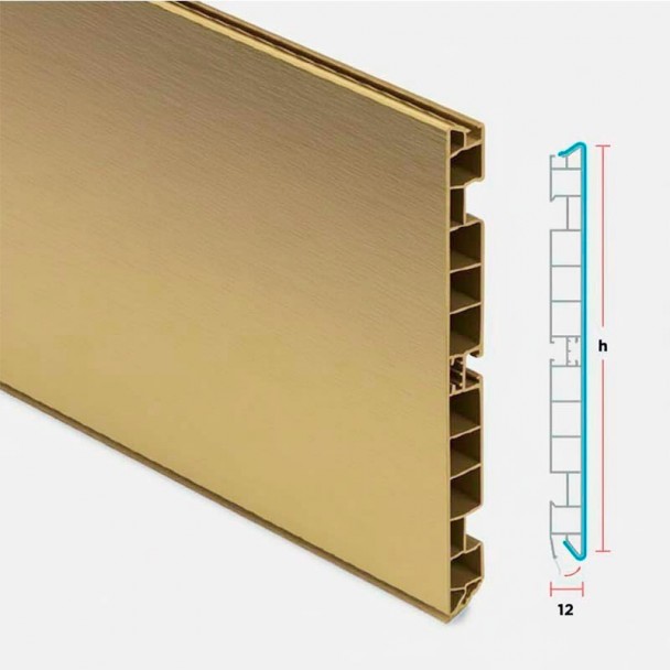 Rodapé de PVC Acabamento Ouro Para Cozinha