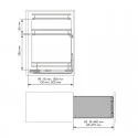 Rack para Garrafas Removível 3 Alturas Flat Antracite