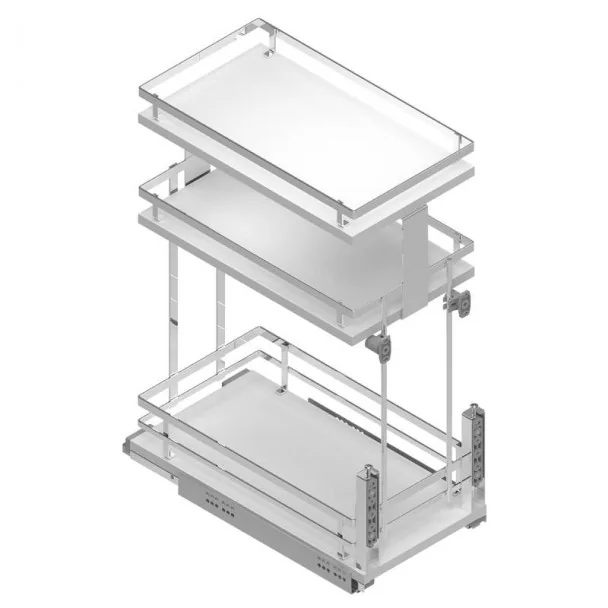 Rack para Garrafas Removível 3 Alturas Flat Cromado