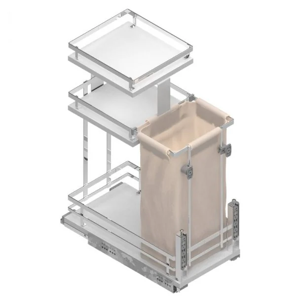 Rack para Garrafas e Pão Removível 3 Alturas Flat Cromado