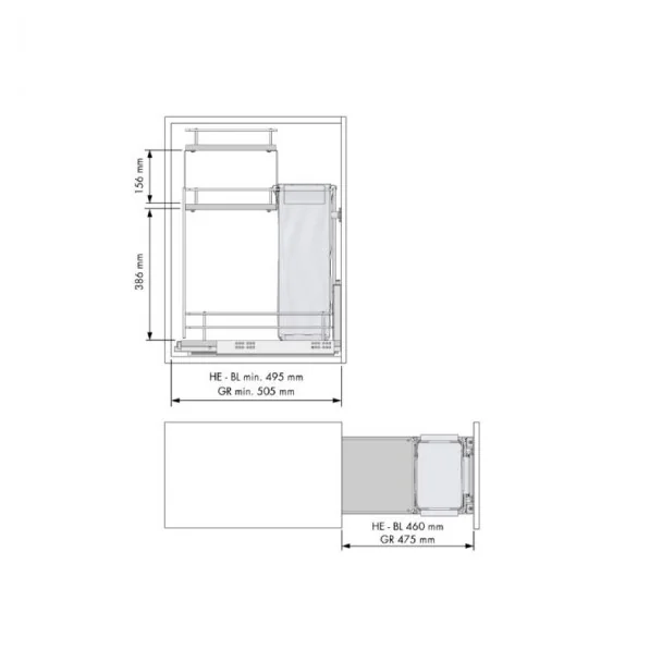 Rack para Garrafas e Pão Removível 3 Alturas Compact
