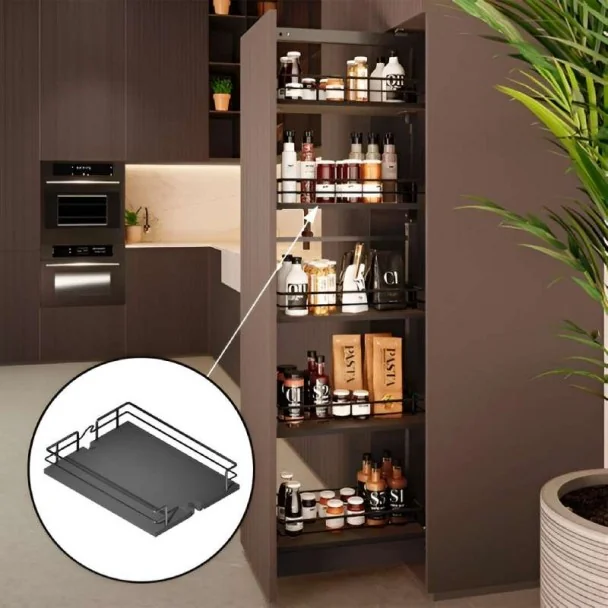 Cesta para Coluna Extraível Antracite Compact | Menage Confort