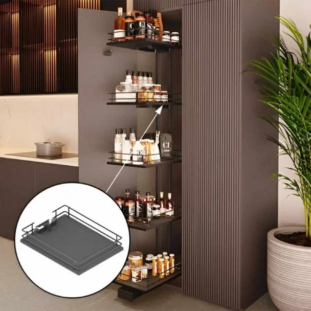 Cesto para Despenseiro Antracite Titán Compact