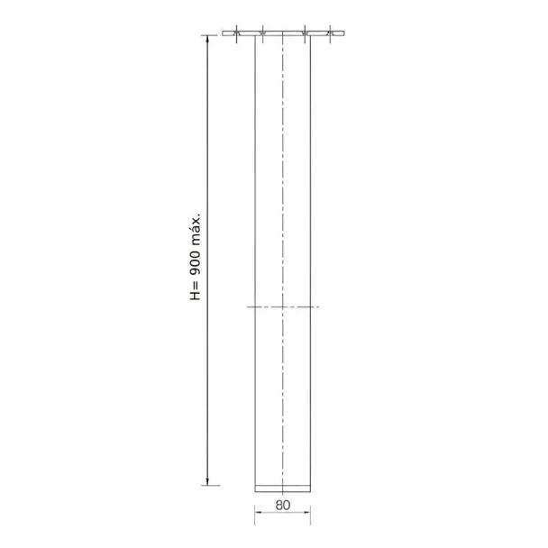 Pacote de 2 Pés de 900 mm para Península de Cozinha