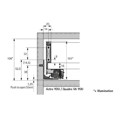 Set Gaveta Avantech You H101/500 Antracite | Hettich