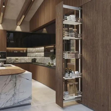 Kit Estrutura Coluna Extraível 5 Cestos Infinity Plus | Cucine Oggi