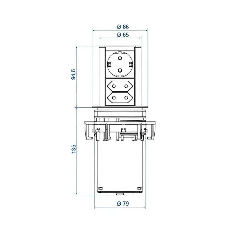 Pacote Torre de Tomadas Elevator 2 + Cover Box | Batchmann