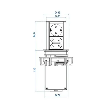 Torre de Tomadas Elevator 2 Inox + Cover Box | Batchmann