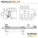 Gaveta de Cozinha Duplo Porta-Talheres Europa PVC