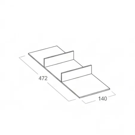 Separador para 3 lacunas Cuibus / Cucine Oggi BN521.006. 001