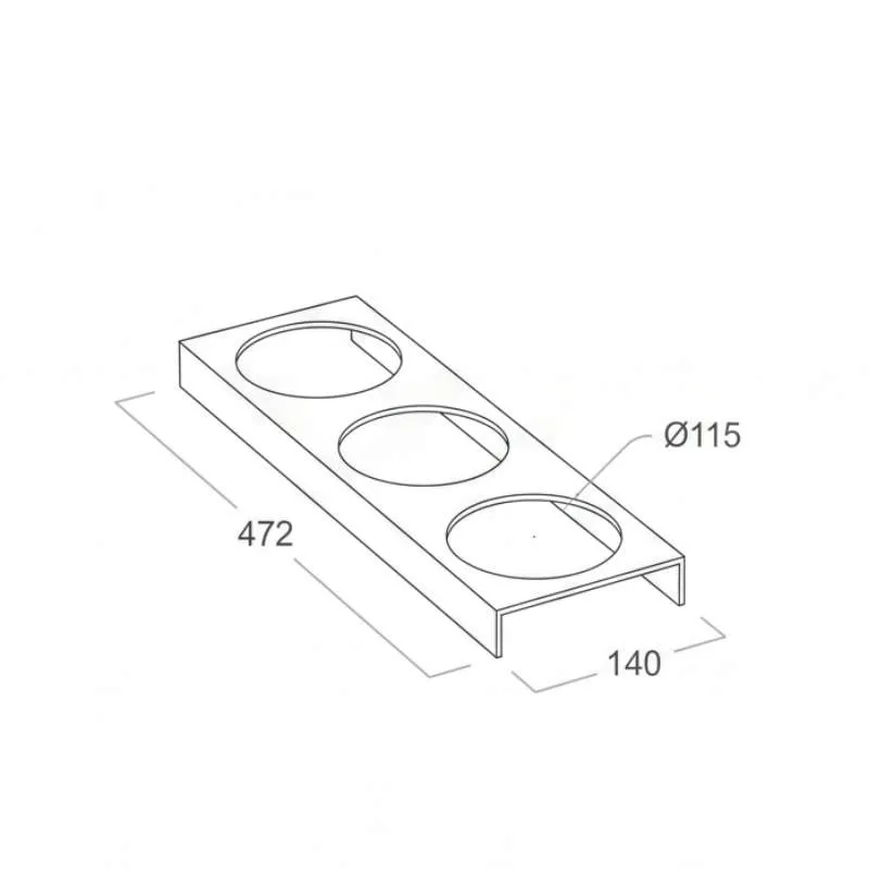 Suporte para 3  / Cucine Oggi BN521.001. 002