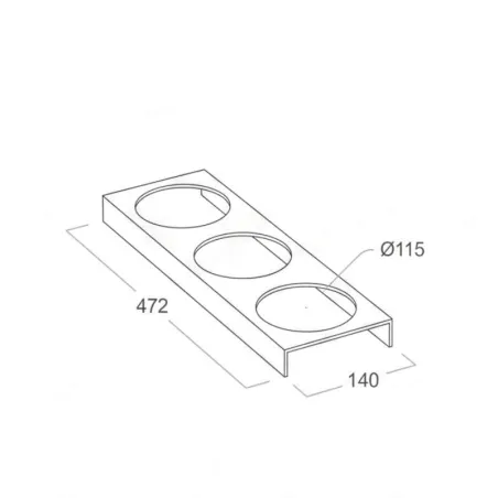 Suporte para 3  / Cucine Oggi BN521.001. 002