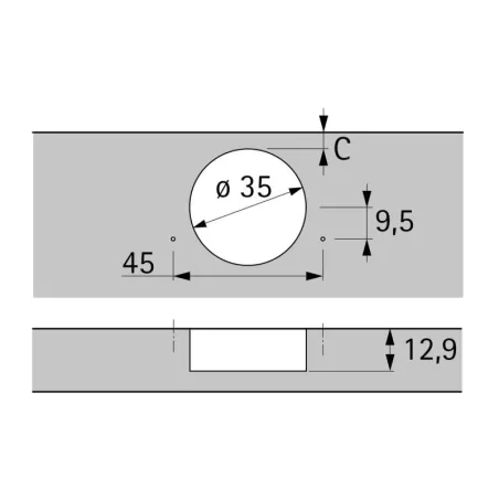 Dobradiça Sensys 95º com Freio 8631i | Hettich 9091430