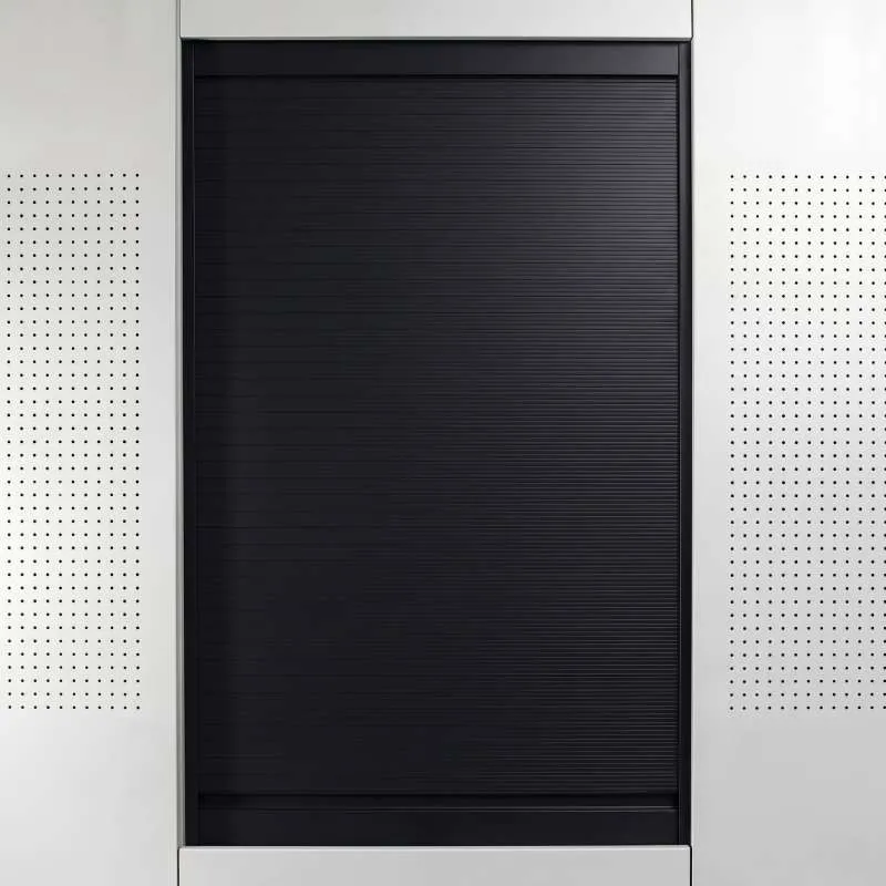 Kit Persiana Alumínio Box Milano Preto Fosco Lâmina 25 para Cozinha
