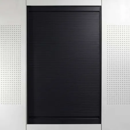 Kit Persiana Alumínio Box Milano Preto Fosco Lâmina 25 para Cozinha