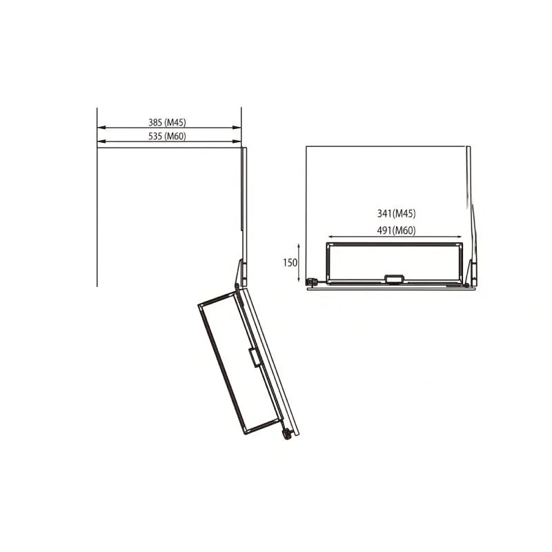Kit Coluna Despensa Fixa Single Lâmina | Vibo EDCI456M2LGMEX