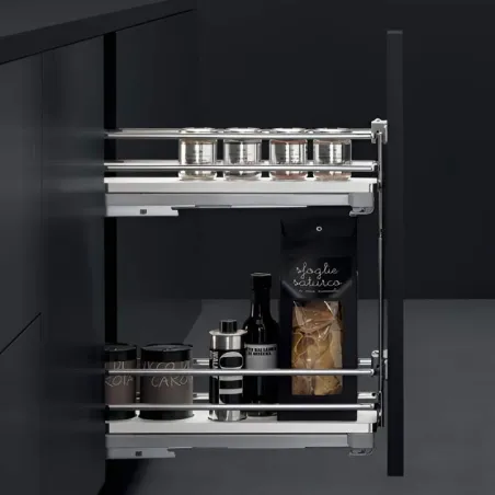 Porta-garrafas Extraível 15/20 Galaxy para Cozinha | ELQGM152SXPOMBCD