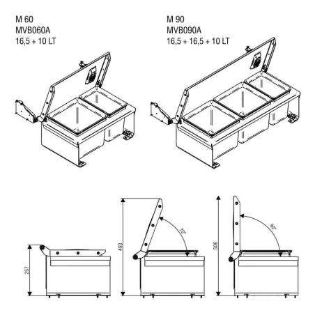 Cubo Reciclagem Lixo MoveBin Antracite para Móvel Inferior de Cozinha