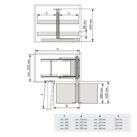Bastidor Removível de Canto Nova Flat | Menage Confort Cozinha