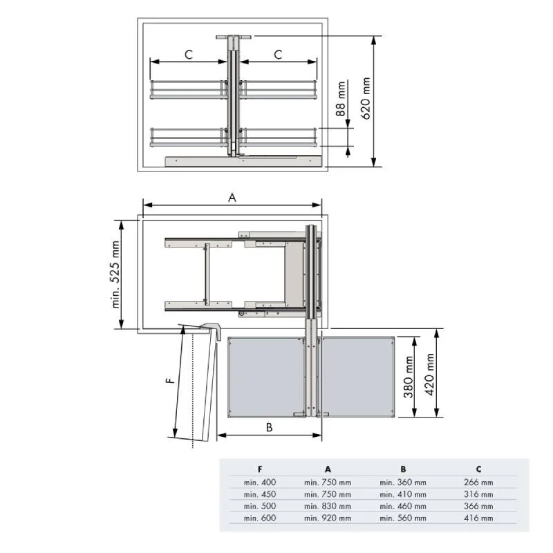 Extraível Canto Articulado Compact Cromado