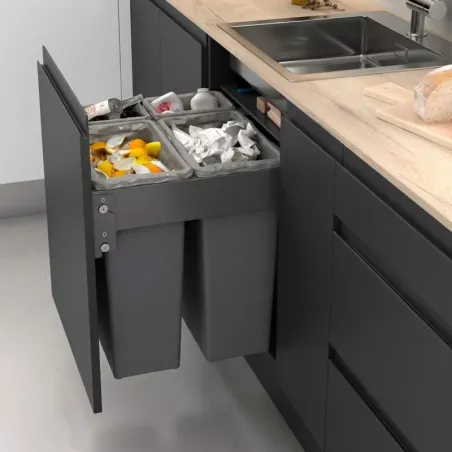 Cubos Reciclagem de Lixo 2 x 35 + 2 x 8 L para Móveis de Cozinha