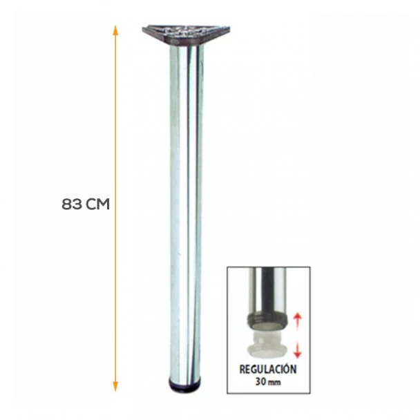 Perna de Metal 83 cm para Mesa de Cozinha ou bar