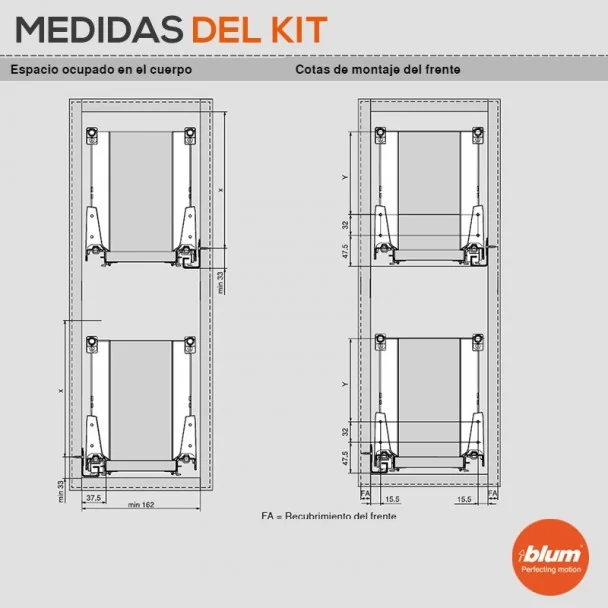 Módulo de Arrumação Extraível Tandembox para Móveis de Cozinha