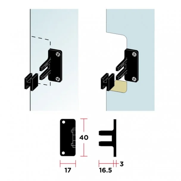 Suporte para Perfis Gola de Cozinha